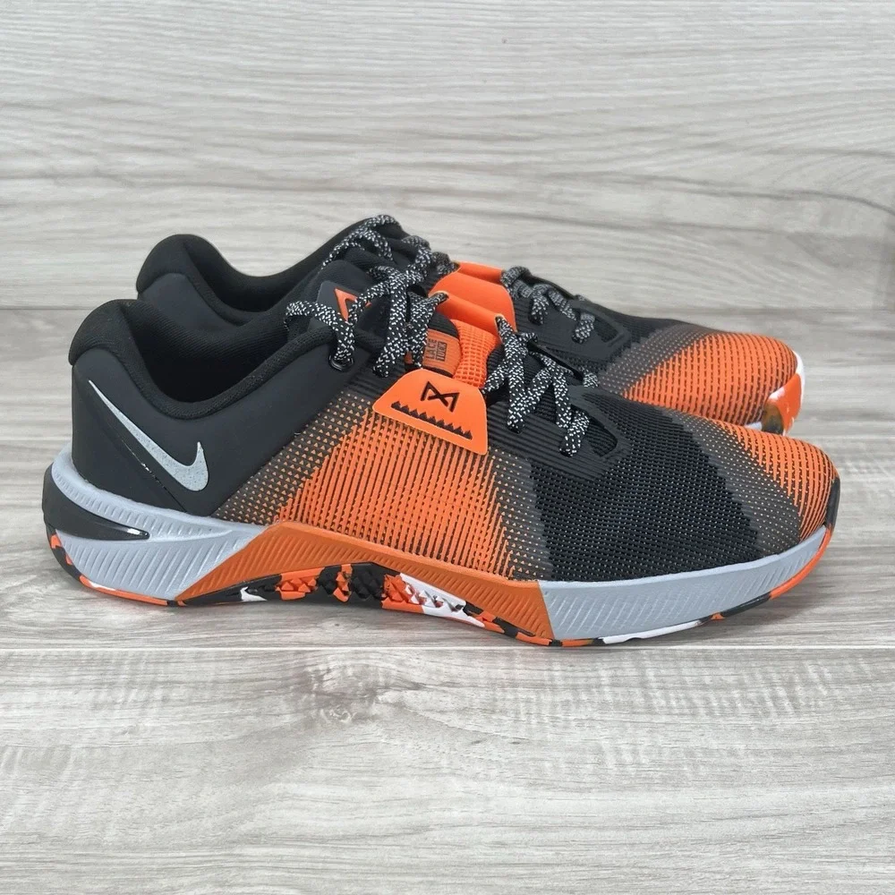 Nike Metcon 10 Training Shoes Black Orange Grey HJ1875-005 Men Size 11.5